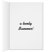 Vintage Sommer-Girl-Grußkarte (Innen (Rechts))