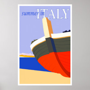 Vintage Sommer in Italien Reise Poster