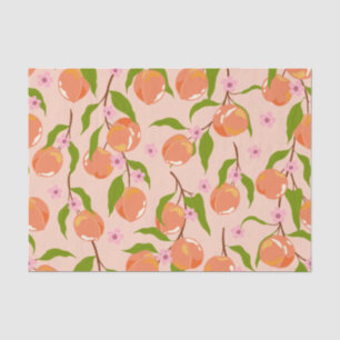 Vintage Sommer-Pfirsich-Frucht Boho-Paar-Dusche Seidenpapier