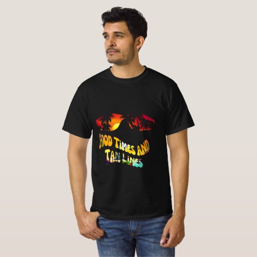 Vintage Sommerflugzeuglinien T-Shirt (Vorne ganz)