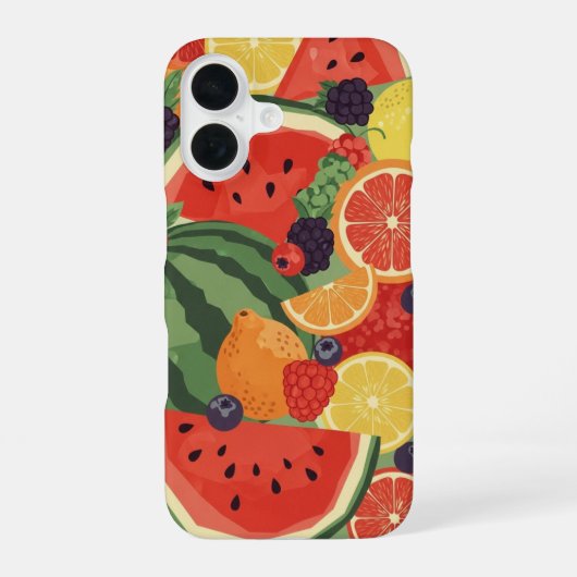 Vintage Sommerfruchtkomposition iPhone 16 Hülle (Rückseite)