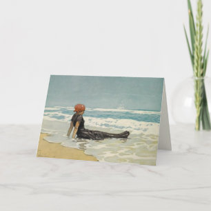 Vintage Sommergrusskarte vom Strand Karte