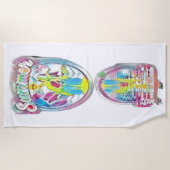 Vintage Sommerreflektion Strandtuch (Vorderseite)