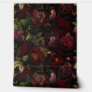 Vintage SommerromantikMaximalismus Moody Floral Tapete