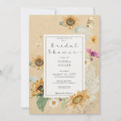 Vintage Sommersonnendusche Einladung (Vorderseite)