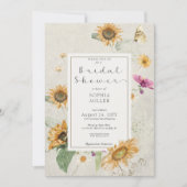 Vintage Sommersonnendusche Einladung (Vorderseite)