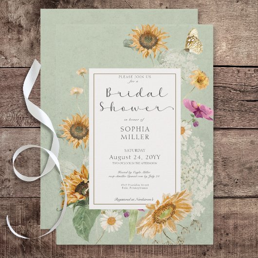 Vintage Sommersonnendusche Einladung