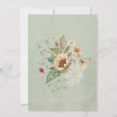 Vintage Sommersonnendusche Einladung (Rückseite)