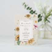 Vintage Sommersonnendusche Einladung Postkarte (Stehend Vorderseite)