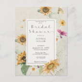 Vintage Sommersonnendusche Einladung Postkarte (Vorderseite)