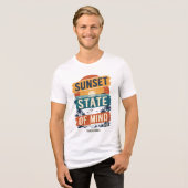 Vintage-Sommerurlaub-Design Tri-Blend Shirt (Vorderseite voll)