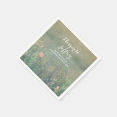 Vintage Sommerwiese Hochzeitspapiere Servietten (Ecke)