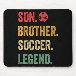 Vintage Son Brother Soccer Legend Retro Boys Socc  Mousepad