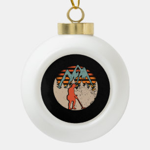Vintage Sondeln Metalldetektorist Keramik Kugel-Ornament