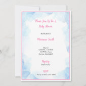 Vintage Sonderauslieferung Storch Babydusche Einladung (Rückseite)