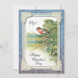 Vintage Songbird mit moderner Botschaft Feiertagskarte