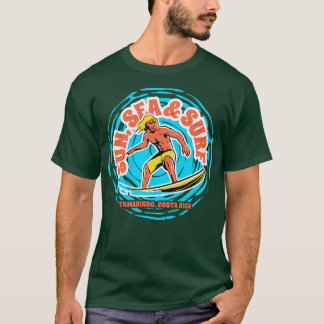 Vintage Sonne Meer Surfen Tamarindo Costa Rica Ret T-Shirt