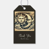 Vintage Sonne & Mond Geschenkanhänger (Vorderseite)