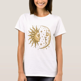Vintage-Sonne-Mond-Himmelsdesign | Retro-Kosmos T-Shirt