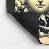 Vintage Sonne & Mond Mousepad (Ecke)