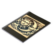 Vintage Sonne & Mond Notizblock (Linke Seite)