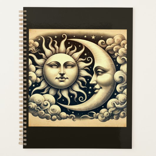 Vintage Sonne & Mond Planer (Vorderseite)
