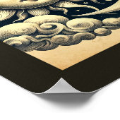 Vintage Sonne & Mond Poster (Ecke)