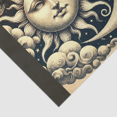 Vintage Sonne & Mond Seidenpapier (Ausschnitt)
