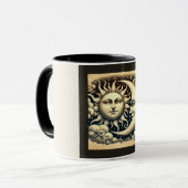 Vintage Sonne & Mond Tasse (Vorderseite Links)