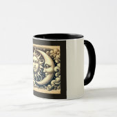 Vintage Sonne & Mond Tasse (VorderseiteRechts)