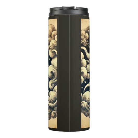 Vintage Sonne & Mond Thermosbecher (Rückseite)