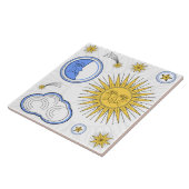 Vintage Sonne und Mond Fliese (Seite)