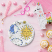 Vintage Sonne und Mond Pappteller (Party)