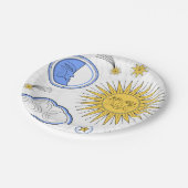 Vintage Sonne und Mond Pappteller (Schrägansicht)
