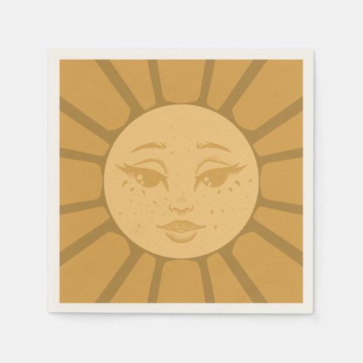 Vintage-Sonnen-Serviette Serviette (Vorderseite)