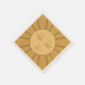 Vintage-Sonnen-Serviette Serviette (Ecke)