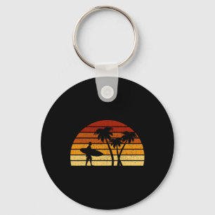 Vintage Sonnen Surfing Geschenk für Surfer und Sur Schlüsselanhänger