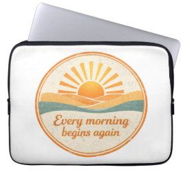Vintage-Sonnenaufgang Motivationskunst Laptopschutzhülle