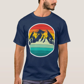 Vintage Sonnenaufgang Sonnenuntergang Camping Wand T-Shirt