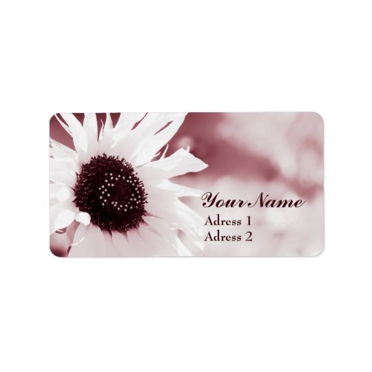 Vintage Sonnenblume - Adressen-Etikett Adressaufkleber
