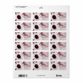 Vintage Sonnenblume - Adressetikett (Vorne)