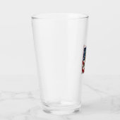 Vintage-Sonnenblume-amerikanische Flagge Glas (Rechts)