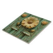 Vintage Sonnenblume Art Deco Fliese (Seite)