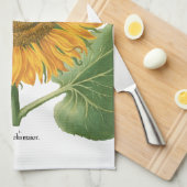 Vintage Sonnenblume Blume von Basilius Besler Geschirrtuch (Viertel Falte)