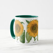Vintage Sonnenblume Blume von Basilius Besler Tasse (Vorderseite Links)