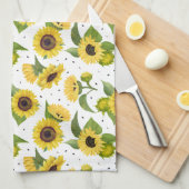 Vintage Sonnenblume Bouquet Muster Geschirrtuch (Viertel Falte)