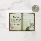 Vintage Sonnenblume Dankeschön Karte (Vorderseite/Rückseite Beispiel)