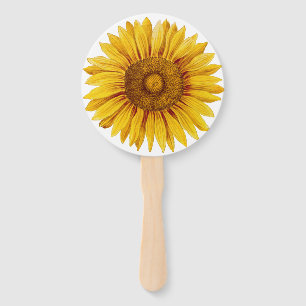 Vintage Sonnenblume Happy Blume Fächer
