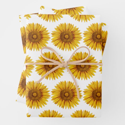 Vintage Sonnenblume Happy Blume Geschenkpapier Set (Beispiel)
