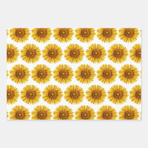 Vintage Sonnenblume Happy Blume Geschenkpapier Set